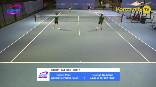 Replay: Heaton Pann/William Genberg (Queensland) vs George Goddard/Zaviour Targett (Tasmania) -  Australian Junior Teams Championships U15