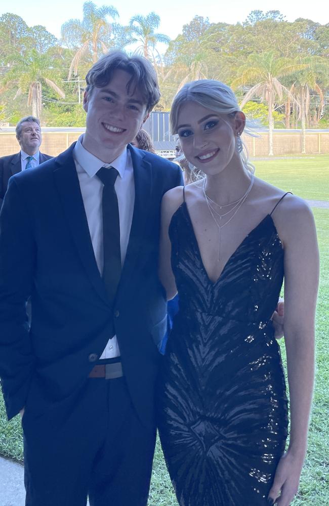 William McCormack and Caitlin Waugh at the St John Paul College Year 12 Formal. Picture: Matt Gazy