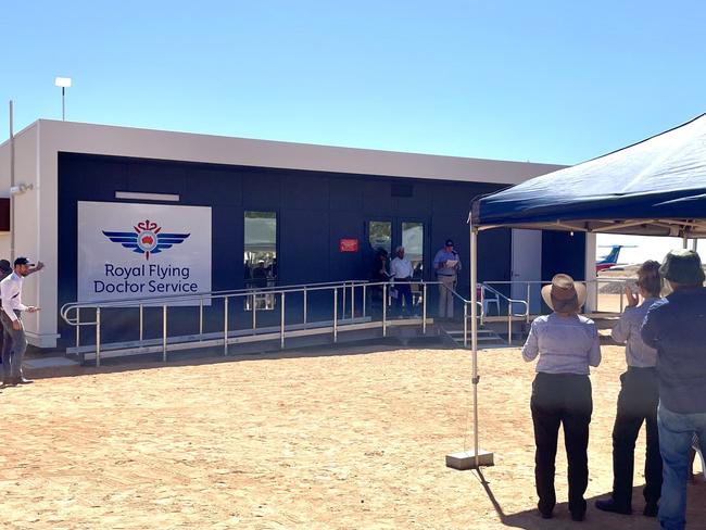 Opening of the William Creek telehealth centre in South Australia. Picture: Mark Day