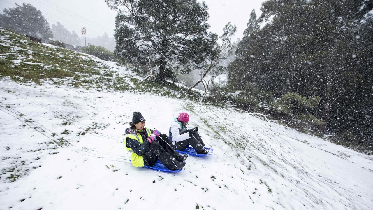 Laura Douglas and Miley Atkinson at Fern Tree. Picture Eddie Safarik