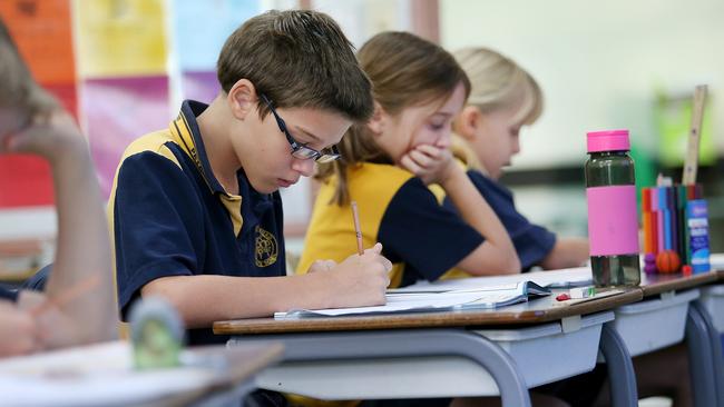 Students at Patricks Road State School sit the NAPLAN test. Photo taken in 2015. PHOTO: Jack Tran / The Courier Mail