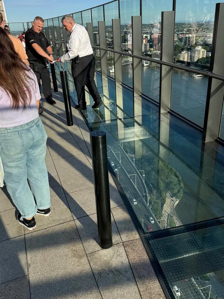 A part of the famous SkyDeck at the Star Brisbane casino has been closed off after reports of cracks in one of the glass panels.