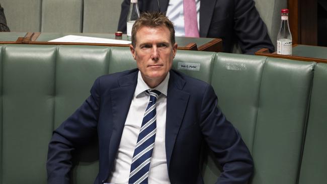 Christian Porter during Question Time at Parliament House in Canberra on Tuesday. Picture: Martin Ollman