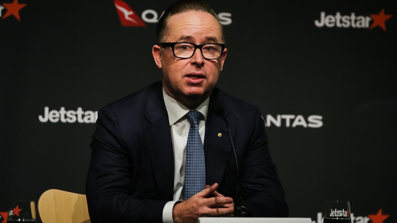 Outgoing chief Alan Joyce pushed through a modest profit upgrade on Tuesday. Picture: Gaye Gerard