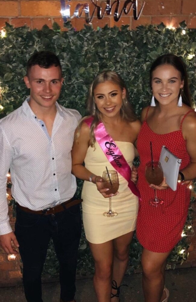 Liam Hampson (left) with his sister Tiarna (middle) on her eighteenth birthday