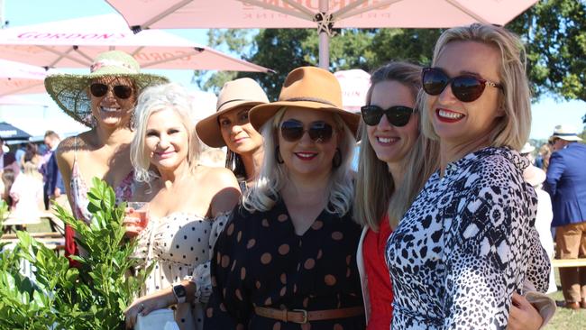 POP UP POLO BUNDABERG 2021: Sarah Bryant, Nadia Row, Alina Leslie, Tammy Jones and Alicia Kohn at the polo.