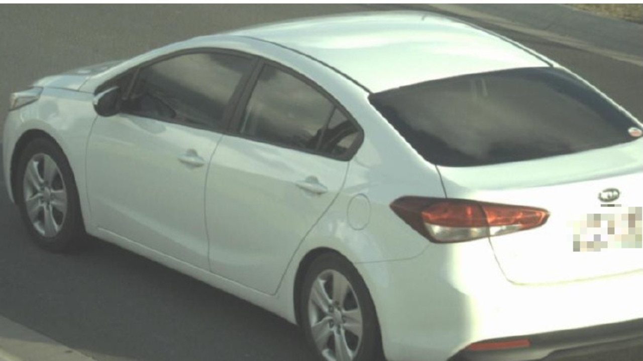 The white Kia allegedly stolen from a Coolum Beach business on July 26, 2022. Picture: Contributed