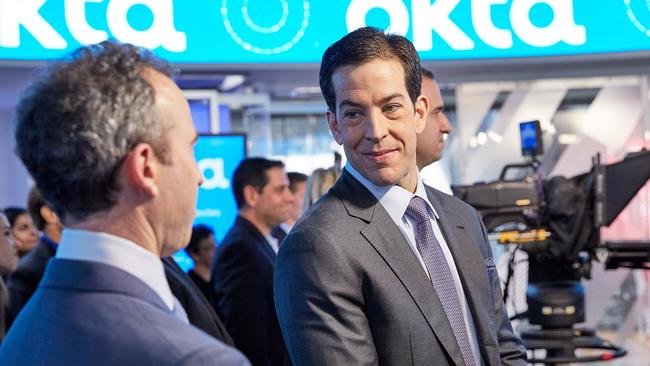 Todd McKinnon at Okta’s Nasdaq IPO. Picture: Arion Doerr