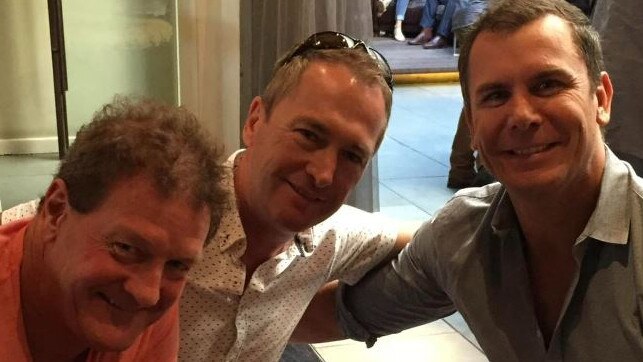 Ricky Nixon and former AFL star Wayne Carey with a mate. Source: Facebook