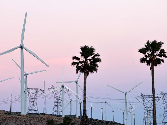 PALM SPRINGS, CALIFORNIA - MARCH 05: Wind turbines operate at a wind farm on March 05, 2024 near Palm Springs, California.   Mario Tama/Getty Images/AFP (Photo by MARIO TAMA / GETTY IMAGES NORTH AMERICA / Getty Images via AFP)