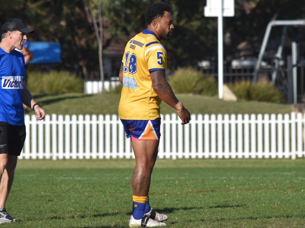 Roy Asotasi takes the field. Picture: Sean Teuma