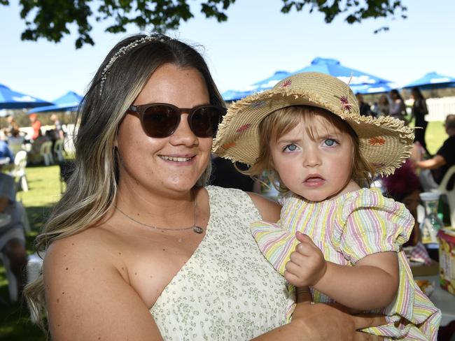 Apiam Bendigo Cup was held at Bendigo Racecourse, Bendigo, Victoria, on Wednesday, October 30th, 2024. Pictured enjoying the horse racing carnival are Taylah and baby Frankie. Picture: Andrew Batsch