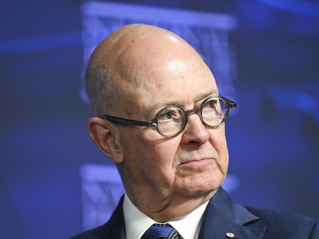 CANBERRA, AUSTRALIA - NewsWire Photos - November 27, 2024: Kim Williams AM, Chair of the Australian Broadcasting Corporation addresses the National Press Club of Australia in Canberra. Picture: NewsWire / Martin Ollman