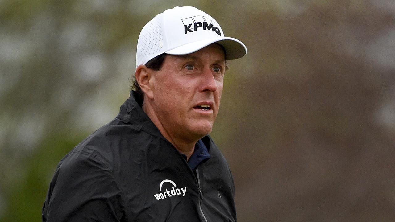 Phil Mickelson closed with a 10. But it could have been worse had he not drained a long one on the 18th. Photo: Getty Images