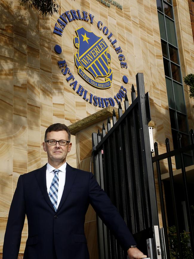 Waverley College principal Graham Leddie. Picture: John Appleyard
