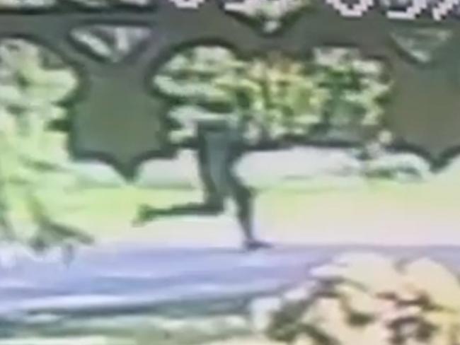 CCTV captures a shooter who killed Gavin Preston running along Madras Walk in Keilor.