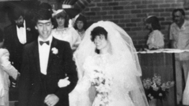 Thomas Keir with his first wife Jean on their wedding day. She was reported missing in 1988.