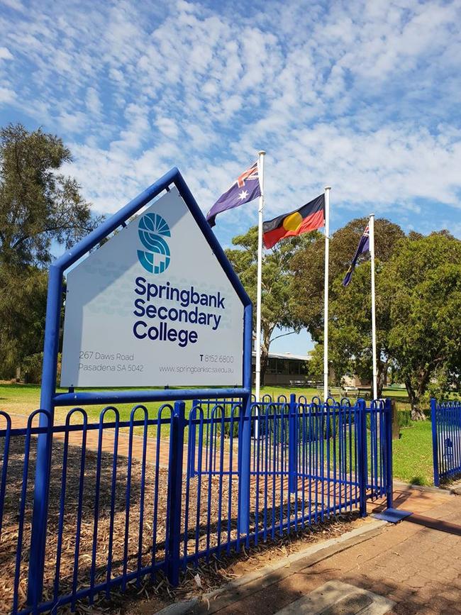 Springbank Secondary College in Pasadena. Picture: Facebook