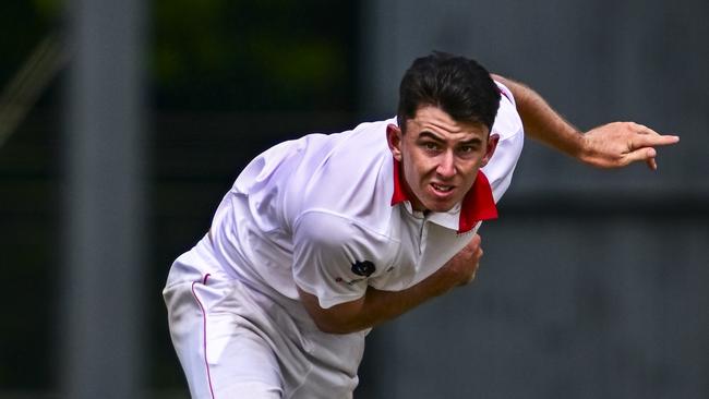 Noah McFadyen playing for Waratah against Southern Districts in the 2024 Darwin and District Cricket Competition. Picture: Cricket NT / Patch Clapp