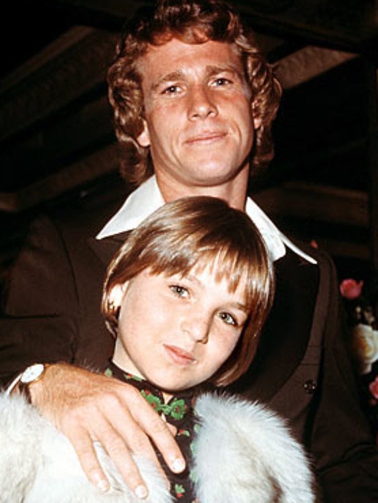 Actor Ryan O'Neal and daughter Tatum. Picture: Supplied