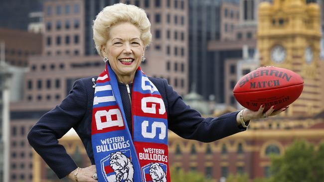 Susan Alberti will continue to support the Bulldogs’ AFLW team Picture: David Caird