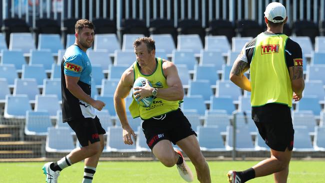 Josh Morris during Cronulla Sharks NRL training.