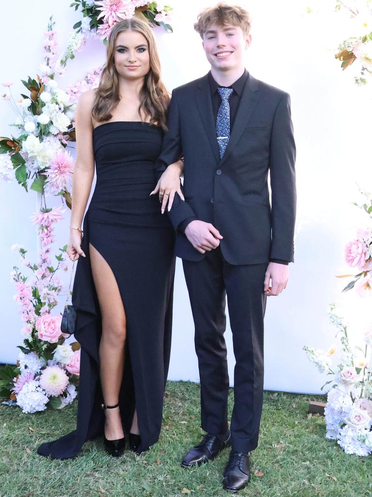 Ruby with formal partner at the 2024 St Ursula's College formal.