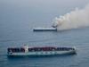 Abandoned ship inferno ‘to burn for a week’