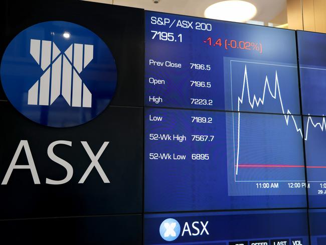 SYDNEY, AUSTRALIA - NewsWire Photos JUNE 29, 2023: Screens at the Australian Stock exchange, ASX. Sydney CBD.Picture: NCA NewsWire / Damian Shaw