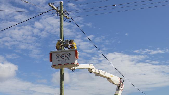 Ergon Energy installs turtle friendly street lighting for Livingstone Shire Council. Picture: Contributed