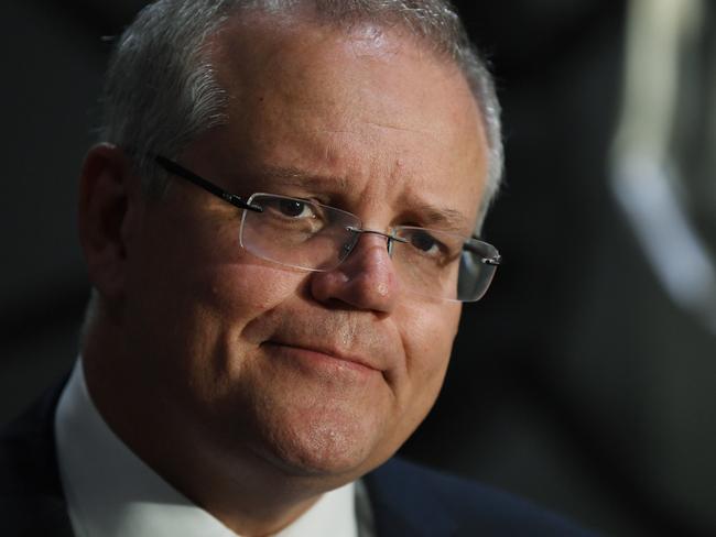 Prime Minister Scott Morrison during a visit to Ace Gutters in Sydney, Monday, October 28, 2019. The federal and NSW governments are banding together to bring forward an upgrade to the electricity interconnector between NSW and Queensland, to the tune of $102 million. (AAP Image/Dean Lewins) NO ARCHIVING