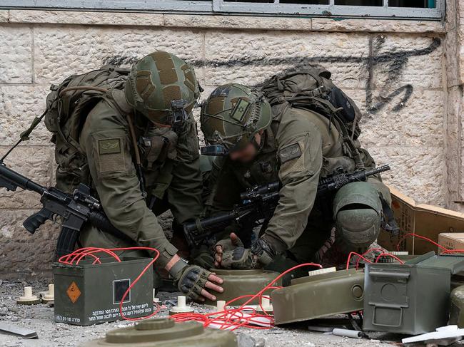 Israeli troops on the ground in the Gaza Strip amid ongoing battles between Irsael and the Palestinian militant group Hamas. Picture: Israeli Army / AFP