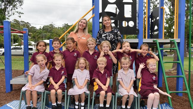 MY FIRST YEAR: Funny faces. Bli Bli State School Preps. Picture: Patrick Woods.