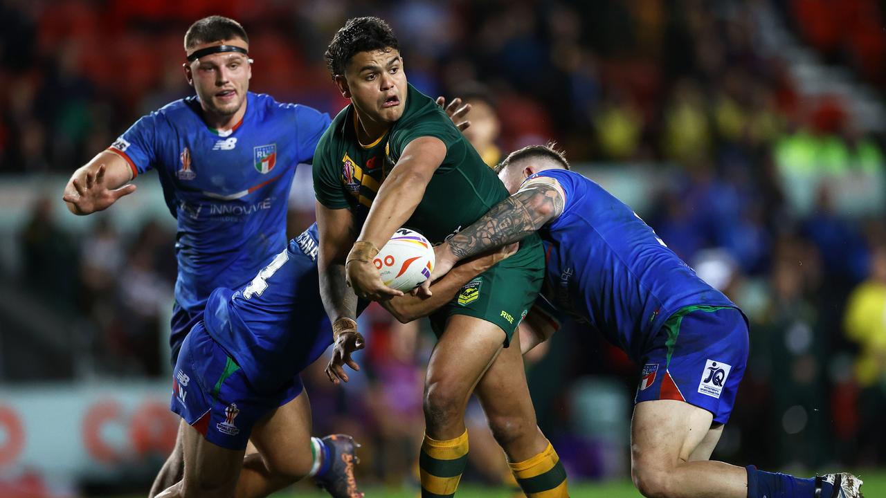 Mitchell has scored three tries so far at the World Cup. (Photo by Michael Steele/Getty Images)