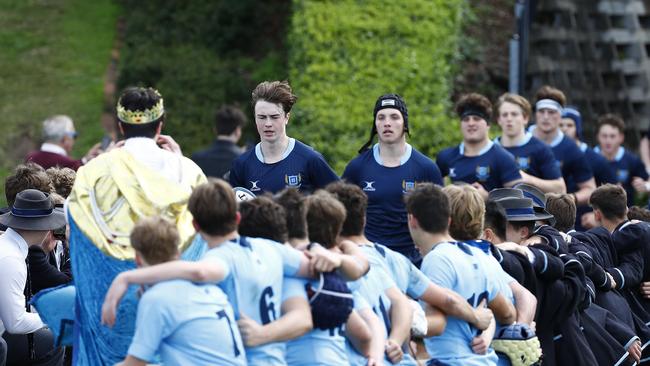 Action from the GPS First XV rugby match between Brisbane Grammar School and Brisbane State High School. Photo:Tertius Pickard