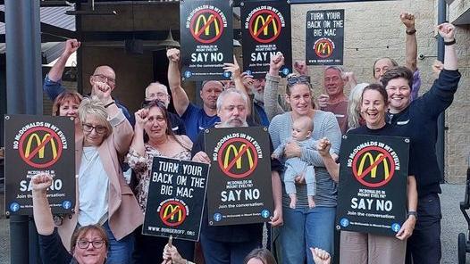 The Mt Evelyn community is banding together to stop a McDonalds from being built in their suburb.