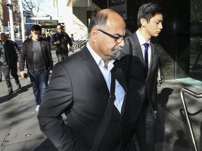 Eman Sharobeem's husband Haiman arrives at the hearing today. Picture: Dylan Robinson