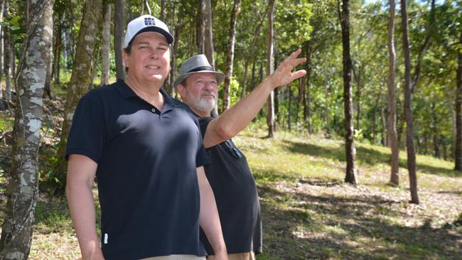 The JAC group managing director Dean Cocker and director of residential subdivisions Peter King. The Tasmanian-based company is developing a residential estate at Edmonton. Picture: Supplied