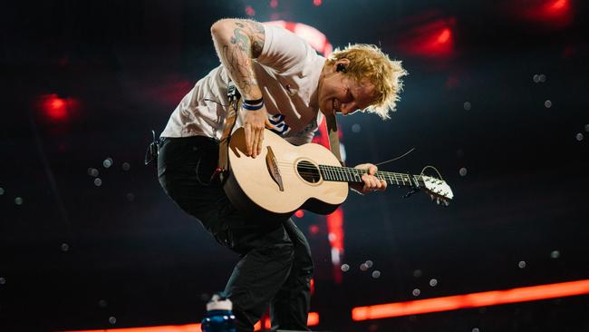 Ed Sheeran mathematics in concert. Picture: Zakary Walters