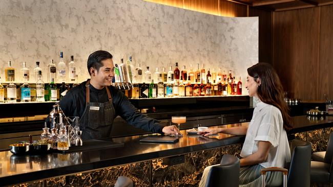 The bar in the lounge.