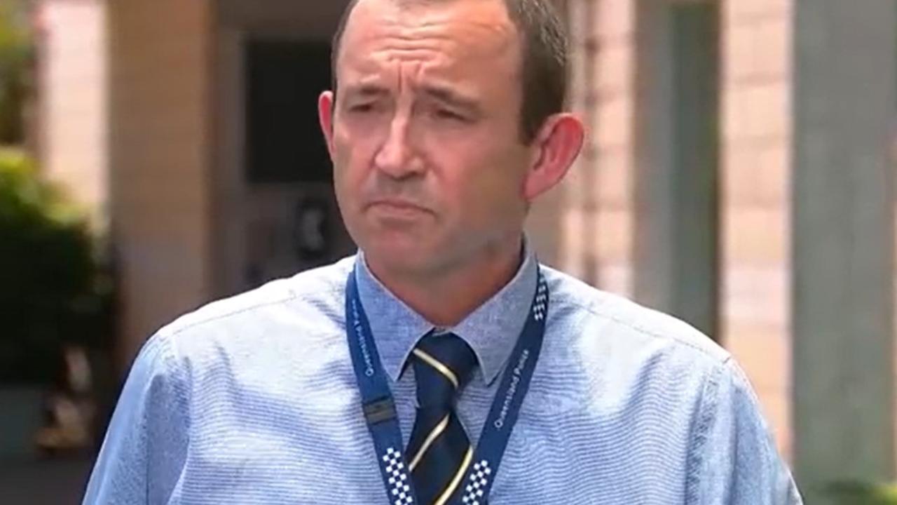 Detective Inspector David Harbison speaks to the media. Picture: 9News