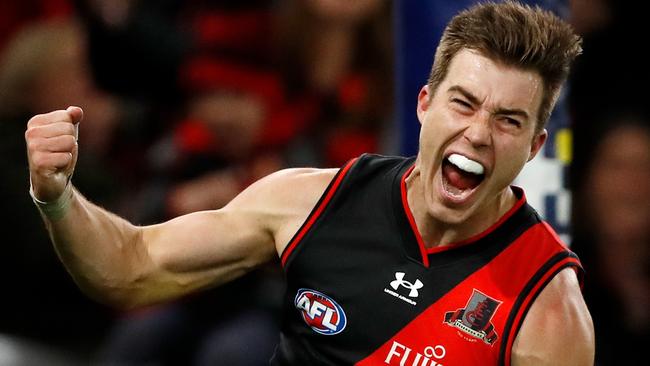 Zach Merrett of the Bombers. Picture: Dylan Burns/AFL Photos via Getty Images