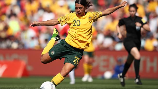 Samantha Kerr in action for the Matildas. Picture: Getty Images