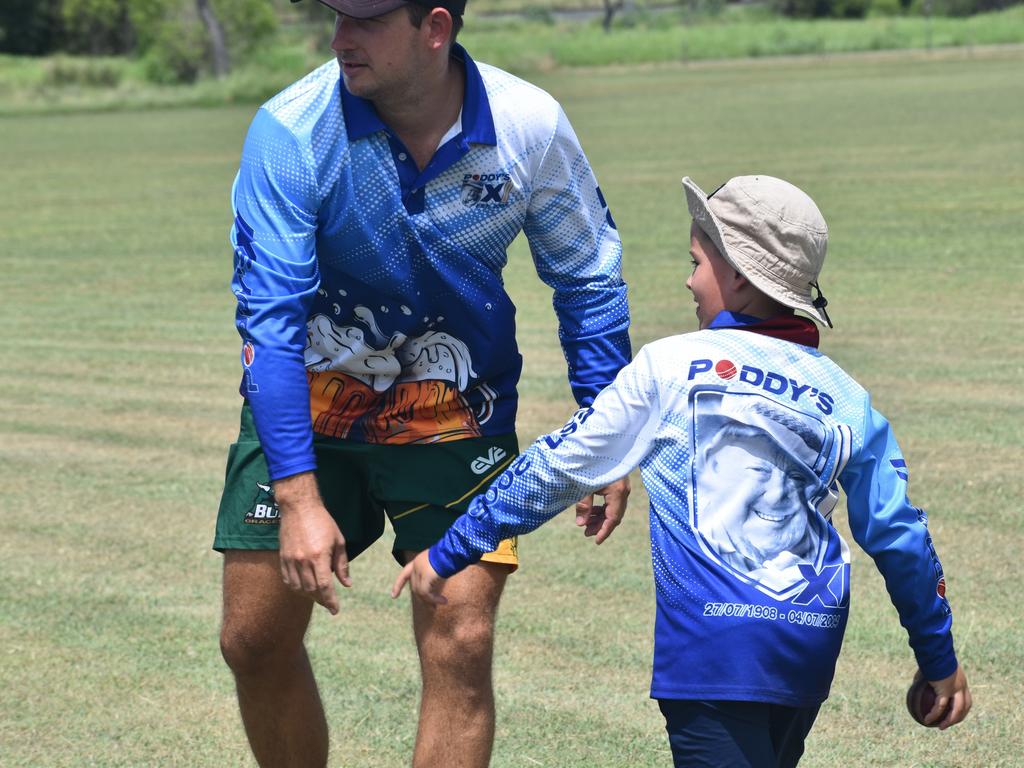 Poddy's XI versus PC Units at Rockhampton Cricket's Country Carnival on January 27, 2025.