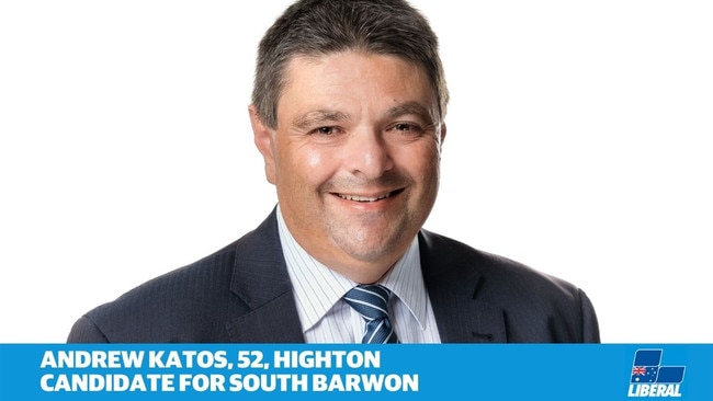 Andrew Katos, candidate for South Barwon. Picture: Supplied.