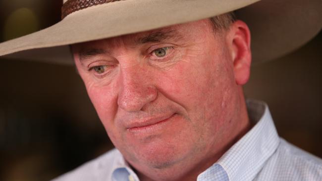 Former Deputy PM Barnaby Joyce, who was one of five MPs found to be disqualified by the Australian High Court in the Citizenship Seven decision, has started his re-election campaign in Tamworth. Picture: Lyndon Mechielsen/The Australian