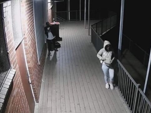 The unknown man and woman who were caught on CCTV camera. Photo: supplied.