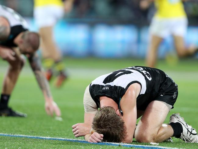 Port Adelaide players were heartbroken.