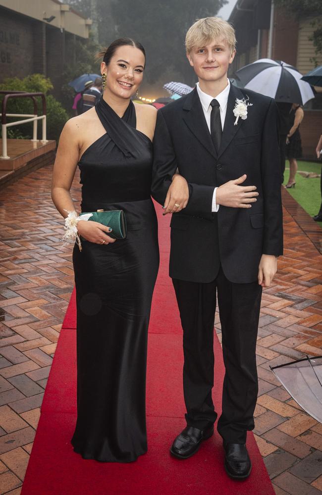 Amelia Ramia and partner Harry Drynan at Fairholme College formal, Wednesday, March 27, 2024. Picture: Kevin Farmer