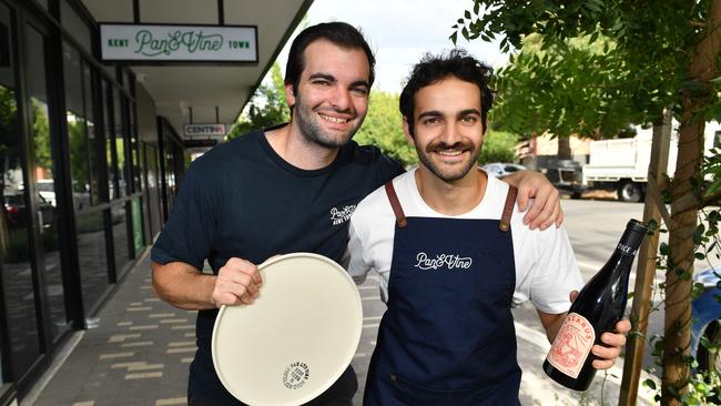 Brothers Anthony and Luke Savas at Pan &amp; Vine in Kent Town. (AAP/ Keryn Stevens)